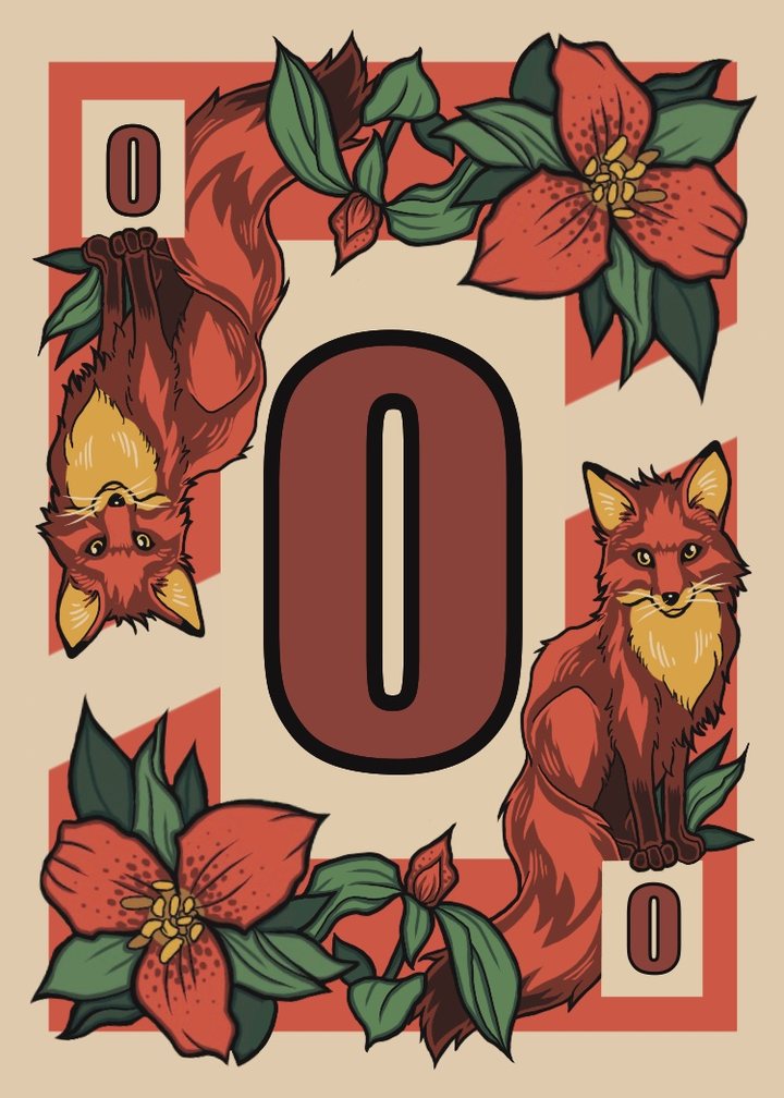 Red fox card