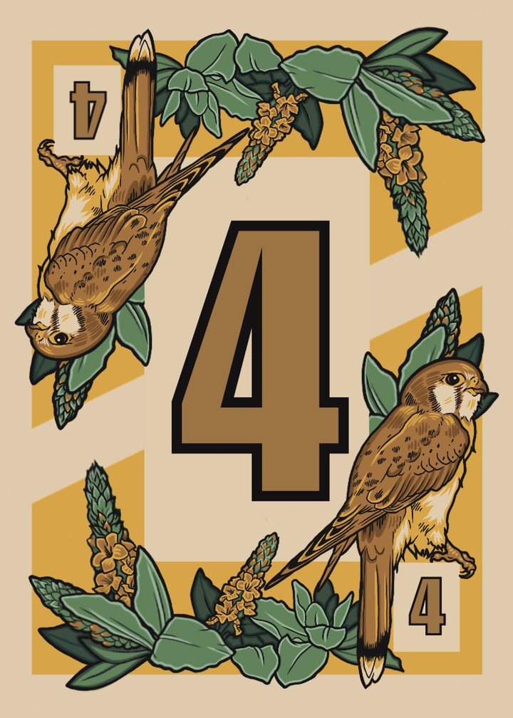 Gold hawk card
