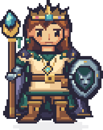 A To Do Life hero wearing all eight equipment slots